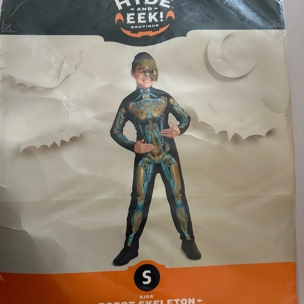 Hyde And Eek Robot Skeleton Halloween Costume Kids Small 6-7  BRAND NEW